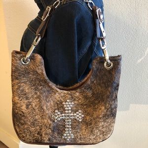 Kurtmen Brindle Cowhide Purse NWOT Gorgeous